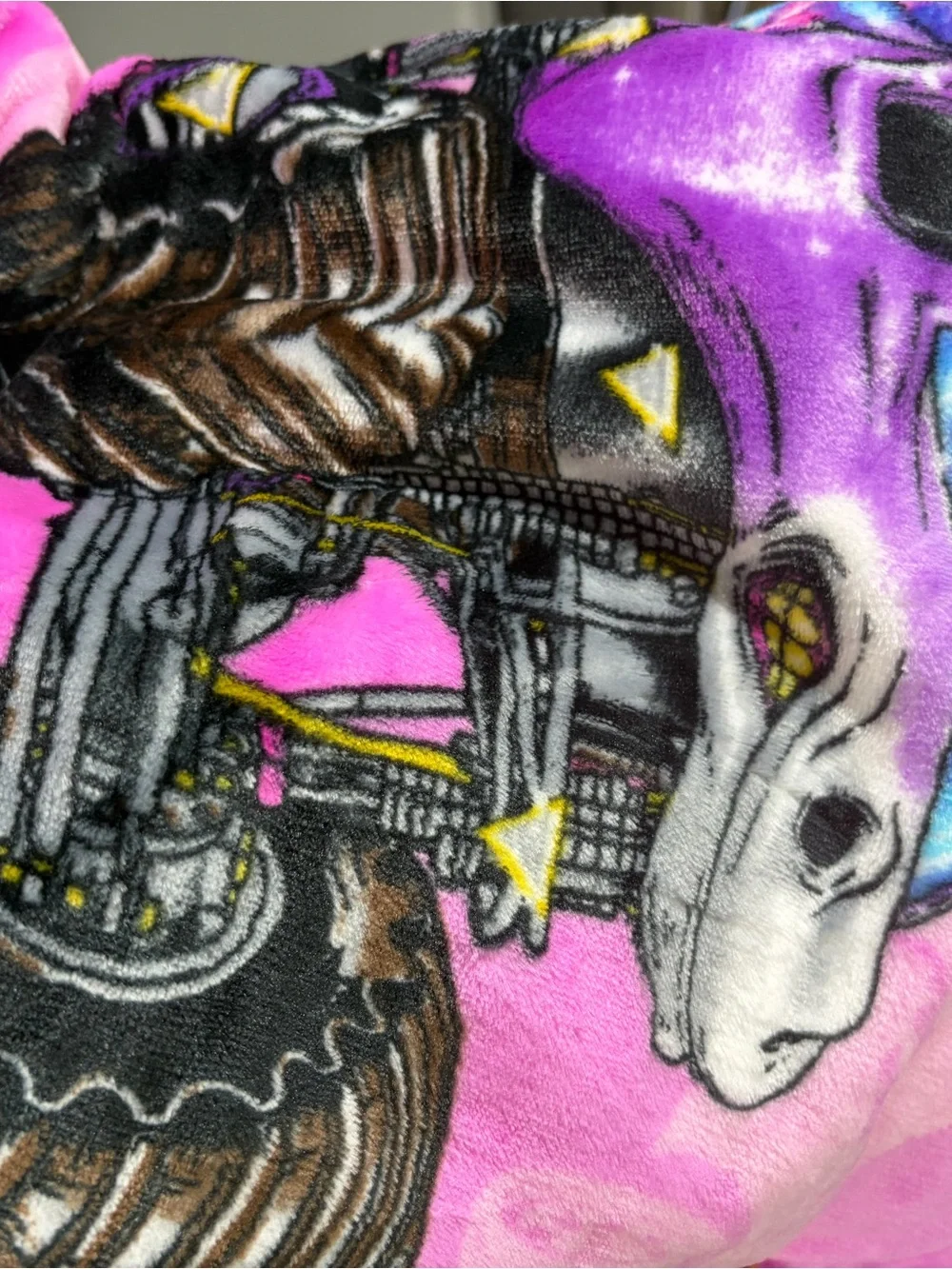 Monster Jam Pink Plush Throw Blanket